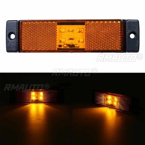 Lot de 10 lampes réflectrices LED 12V/24V, feux latéraux extérieurs pour camions, remorques, bus, poids lourds, feux latéraux ambre - Product Image 2