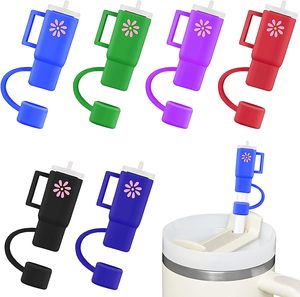 ฝาครอบหลอดซิลิโคน BONHERE ขนาด 10 มม. พร้อมดีไซน์ป้องกันฝุ่น สำหรับแก้วน้ำขนาด 30 ออนซ์ (หลายแบบ) - Product Image 1