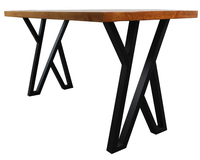 WEKIS Acier inoxydable et fer Métal Bar Pieds de meubles Café Table à manger Améliorations du poste de travail pour la durabilité esthétique