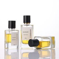 50ml 100ml Rectangle Vide Bouteille De Parfum En Verre Avec Boîte