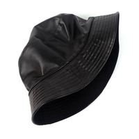 Yukaihe Premium Kwaliteit PU Lederen Petten, Eenvoudige Lege PU Lederen Bucket Hats, Op Maat Gemaakte PU Lederen Bucket Hats