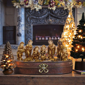 Juego <span class=keywords><strong>de</strong></span> pesebre religioso <span class=keywords><strong>de</strong></span> Navidad <span class=keywords><strong>de</strong></span> 8 pulgadas, estatua, artesanía <span class=keywords><strong>de</strong></span> resina, artesanía al aire libre, decoración <span class=keywords><strong>del</strong></span> hogar, escultura, arte, MODELO <span class=keywords><strong>DE</strong></span> <span class=keywords><strong>NACIMIENTO</strong></span> <span class=keywords><strong>DE</strong></span> Jesús - Product Image 3