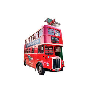 Red retro simulazione <span class=keywords><strong>bus</strong></span> a due piani con paesaggio stradale a <span class=keywords><strong>Londra</strong></span>, Regno Unito. Celebrità di Internet. Popolare multi-livello - Product Image 6