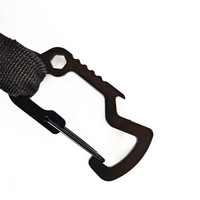 Portable extérieur en plastique mousqueton porte-clés ouvre haute élastique rétractable corde Document boucle facile tirer ouvre-bière