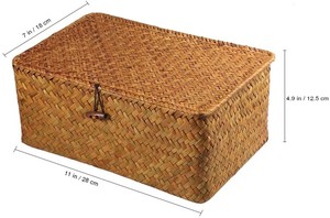 <span class=keywords><strong>Cesta</strong></span> de mimbre de almacenamiento para el hogar, ropa plegable portátil, juguete para niños, venta al por mayor, cestas de mimbre, cesto vacío, decoración de regalo para estante - Product Image 4