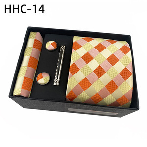 Cravates classiques <span class=keywords><strong>pour</strong></span> hommes, cravate élégante <span class=keywords><strong>pour</strong></span> hommes, cravates en jacquard tissées, costume de soirée avec pochette, boutons de manchette, pince à cravate avec boîte - Product Image 3