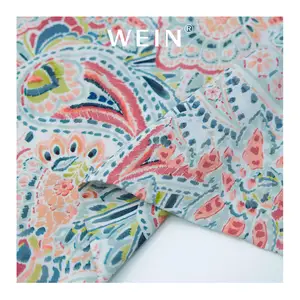 WI-VR10 Custom Stock Woven Rayon Viscose Print Fabric For Dress