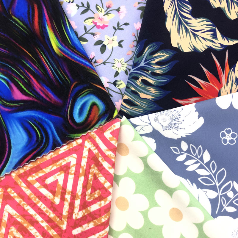 Цифровая печать, четыре эластичных спандекса, 20 нейлоновых 80 купальников, ткань с индивидуальным дизайном без минимального заказа