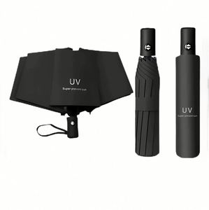 Custom Logo Classic Pongee Fully-Automatic Waterproof Sun Protection <b>Windproof</b> UV Proof Compact <b>Umbrella</b> Promotional - Product Image 4