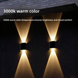 Projecteur mural LED en aluminium, étanche, 220V, pour extérieur, usage domestique, cour, villa, couloir, double tête, pour murs extérieurs - Product Image 5