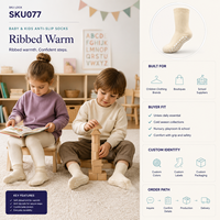 Chaussettes antidérapantes côtelées chaudes pour bébés et enfants, idéales pour les programmes de vente au détail de vêtements pour enfants avec planification de collection multi-SKUs