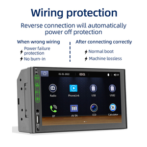 Carplay 7 inç çift <span class=keywords><strong>Din</strong></span> araba MP5 çalar araç ses Stereo Carplay ile Android oto dokunmatik ekran araba radyo GPS - Product Image 3