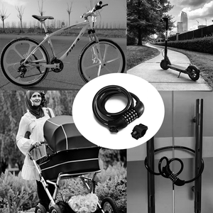 Candado con contraseña para bicicleta, bloqueo <span class=keywords><strong>de</strong></span> Cable <span class=keywords><strong>de</strong></span> combinación <span class=keywords><strong>de</strong></span> 5 dígitos para accesorios <span class=keywords><strong>de</strong></span> ciclismo, piezas <span class=keywords><strong>de</strong></span> repuesto para bicicletas y Scooters - Product Image 2