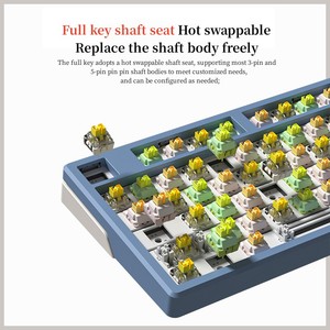لوحة مفاتيح ميكانيكية سلكية قطعة واحدة للشحن 87 مفتاح كابل RGB لعبة مخصصة محور قابل للتبديل الساخن - Product Image 2