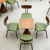 Tables et chaises de style industriel personnalisées pour café, mobilier commercial élégant et fonctionnel