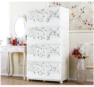 Tủ Quần Áo Hai Cửa Dày Phong Cách Châu Âu Ngăn Kéo Nhựa Tủ Đựng Đồ Cho Trẻ Em Tủ Đựng Đồ Cho Trẻ Em Ngăn Xếp Năm Cái Xô - Product Image 3