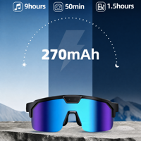 Lunettes de sport intelligentes anti-tremblement pour la photographie en extérieur, caméra 8MP, traduction en temps réel, lunettes de soleil de sport, lunettes intelligentes pour le cyclisme