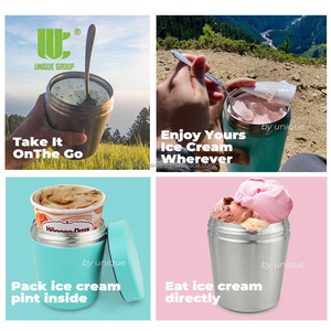 Đôi tường thép không gỉ Phích chân không cách điện <span class=keywords><strong>container</strong></span> thực phẩm với khoang cho Ice Cream cốc làm mát - Product Image 5