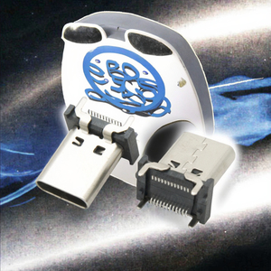 Conector USB 3.1 Tipo C Vertical de 24 Pines SMT, Socket Knight H12.0 con Convertidor Macho Perpendicular, Conector Hembra USB 3.1 - Product Image 3