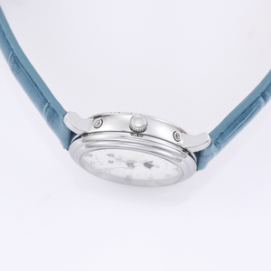 <span class=keywords><strong>Montre</strong></span> automatique de luxe pour femme avec diamants, lunette sertie de diamants, phase de lune, calendrier, <span class=keywords><strong>bracelet</strong></span> en acier inoxydable - Product Image 3