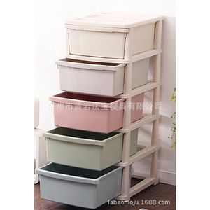 <b>Plastic</b> Storage <b>Drawers</b> 34x40x83.5 Cm 5 Tier <b>Stackable</b> Toy Organizer Easy To Clean Standing Type - Product Image 2