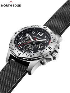 Reloj Inteligente DF NORTH EDGE MACH2 con Caja de Acero Inoxidable, Cronógrafo de Tres Ojos, Carga Solar, Visión Nocturna Clara, Seguro e Impermeable - Product Image 3