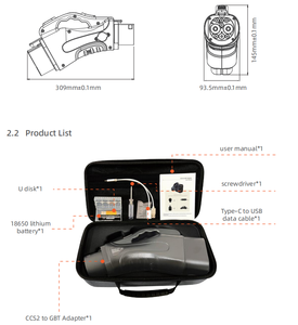 Adaptateur de charge rapide DC <span class=keywords><strong>EV</strong></span> CCS2 vers GBT 300/400A pour voitures chinoises BYD XIAOMI ZEEKR VW ID4 ID6 TESLA BMW AUDI BENZ GEELY AVATR <span class=keywords><strong>MG</strong></span> - Product Image 2