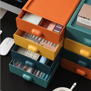 싼 쌓을수 있는 탁상용 서랍 사무실 탁상용 학교 탁상용 및 장난감 저장을 위한 플라스틱 저장 상자 oranizer