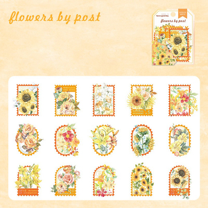 30 Pieces/Pack Waterproof Self-adhesive <b>Paper</b> Stickers Cartoon Mailing Series Gold Stamping 6 Color Print Holiday Scrapbook - Product Image 5