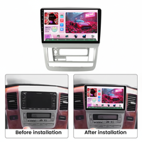 GPS de voiture 9 pouces pour lecteur multimédia avec Android Auto & CarPlay, commande au volant DSP, caméra, FM, WiFi, BT pour Alphard 2002-2011