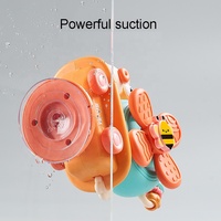 Jouet sensoriel rotatif 5 en 1 pour bébé, chaise haute amusante, moulin à vent, escargot de dessin animé, ventouse de bain, jouet rotatif pour nourrisson