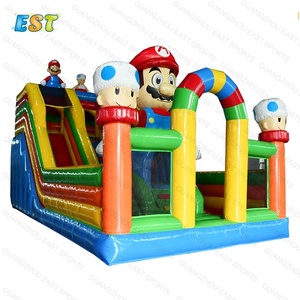 Lớn Inflatable Mario trượt Bouncer Trampoline nhảy sân chơi trượt bơm hơi khóa học trở ngại Inflatable thư bị trả lại trượt - Product Image 6