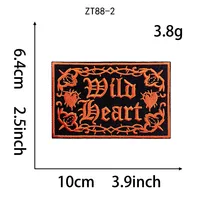 Patchs thermocollants brodés en forme de lettres 'Dark Gothic Freedom Spirit' pour sweats à capuche et chapeaux