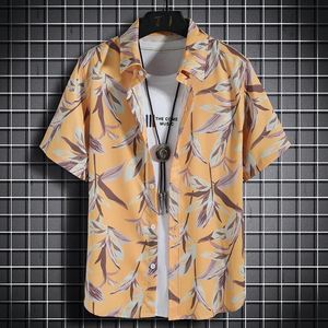 เสื้อเชิ้ตแขนสั้นพิมพ์ลายตัวอักษรสี่ด้านของผู้ชายเครื่องแต่งกายลำลองทรงหลวมแฟชั่นญี่ปุ่นสำหรับฤดูร้อน - Product Image 2