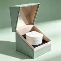 Boîte cadeau rigide magnétique en or sur mesure, boîte à rabat de luxe avec insert en EVA pour bougie parfumée, emballage de parfum