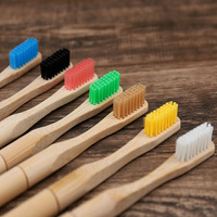 Tête remplaçable en bambou, brosse à dents noire et blanche avec tête interchangeable 1 pièce