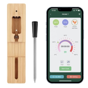 Dual Probes Digital True Wireless <b>BBQ</b> Meat Thermometer Smart IPX7 Waterproof Plastic Kitchen <b>Grilling</b> Cooking FM205 Wireless <b>BBQ</b> - Product Image 4