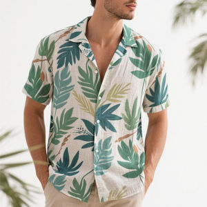 <span class=keywords><strong>Nueva</strong></span> <span class=keywords><strong>Camisa</strong></span> Elegante de Franela de Manga Corta con Cuello Camisero, Color Sólido, Anti-Pilling, ODM OEM, <span class=keywords><strong>Camisa</strong></span> de Hombre de Lino y Algodón - Product Image 3