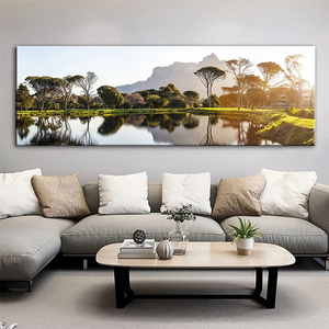 Pintura de Paisaje Simple, Abstracta y Moderna, Decoración de Pared para Sala de Estar, Pintura de Cristal, Porcelana y Vidrio para Pared - Product Image 3