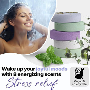 Vaporizadores de Ducha Cuadrados Naturales con Aceites Esenciales de Eucalipto, Sal de Baño y Hierbas Secas, Personalizables con Marca Privada - Product Image 5