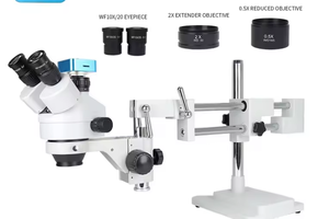 Двойной Тринокулярный стереомикроскоп для пайки печатных плат 7-45X - Product Image 4