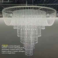Luxe nouveau mariage cristal acrylique perle rideau plafond lustre pendentif pour mariage décoration fournitures cristaux lustres