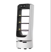 Nouveau robot de livraison de nourriture intelligent avec mécanisme de levage électrique, construction métallique pour améliorer l'efficacité des restaurants, hôtels et services de traiteur
