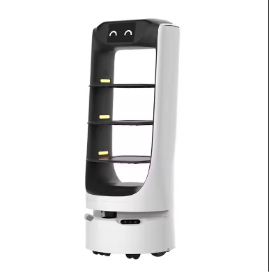 New Smart Food Delivery Robot with Electric Lifting Mechanism Metal Construction for Restaurant Hotel Catering Efficiency Boost