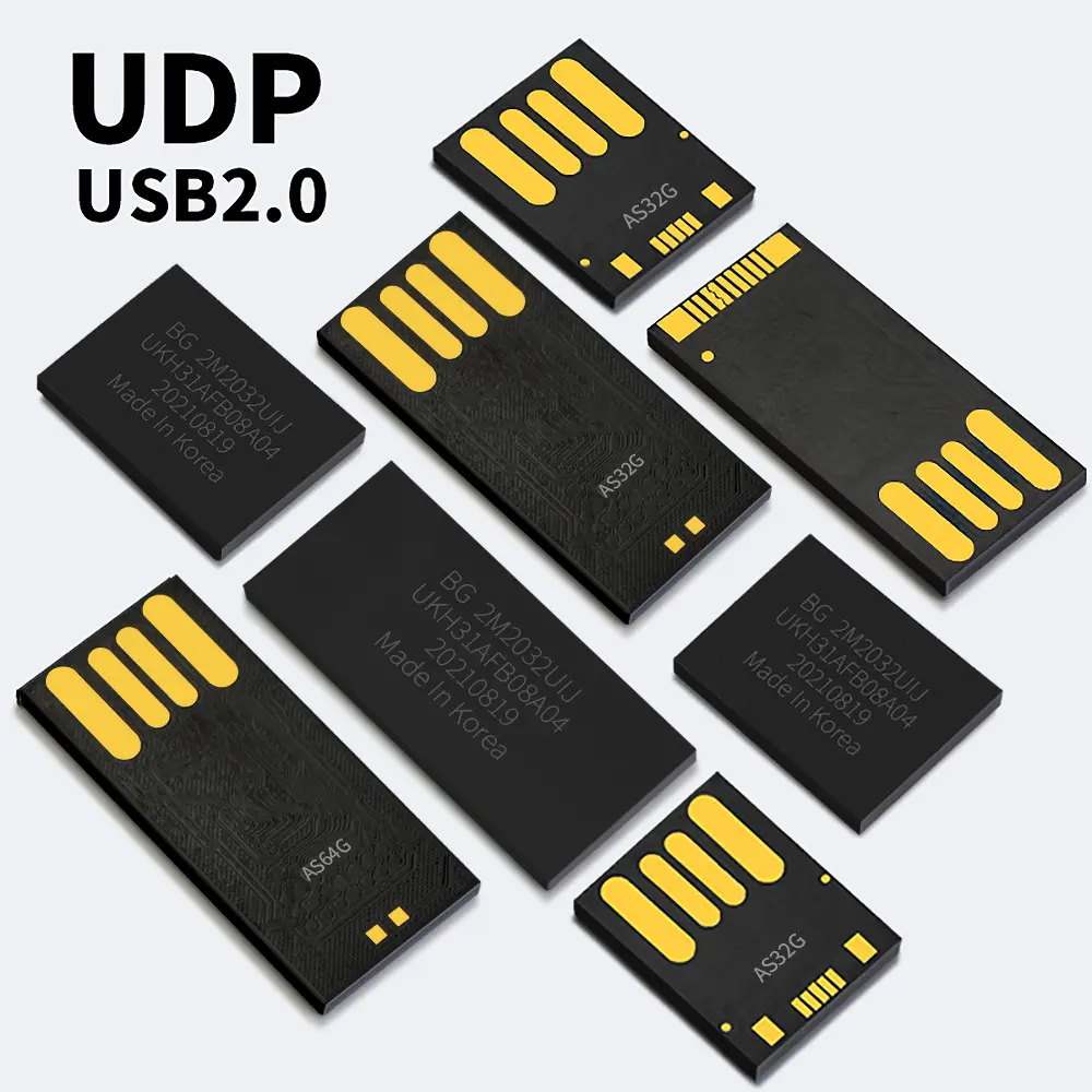 Cheap Bulk Tray UDP Chip USB 2.0 128GB 64GB 32GB 16GB 8GB 4GB 2GB 1GB Black Flash Drive UDP Chip without case