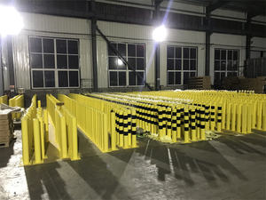 Giao Thông Bãi Đậu Xe Cảnh Báo Hàng Rào An Toàn Ống Thép Ngầm Bollard Bài Với Có Thể Tháo Rời Đầu - Product Image 5