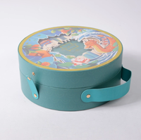 Boîte de gâteau de lune de dattes de bonbons en papier de luxe de festival exquis emballage cadeau sucré de qualité alimentaire avec poignée en ruban