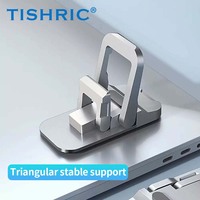 Support pour ordinateur portable en alliage d'aluminium TISHRIC, mini support universel invisible avec refroidissement suspendu, support de tablette réglable à double position