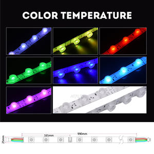Barre LED RGB 12V de haute qualité, super lumineuse, 18 pièces/m, éclairage latéral pour affichage en caisson lumineux - Product Image 4