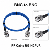Câble BNC mâle-mâle RG142 blindé plaqué argent, cordon coaxial RF flexible DC-6GHz pour instrument de test et communication radio